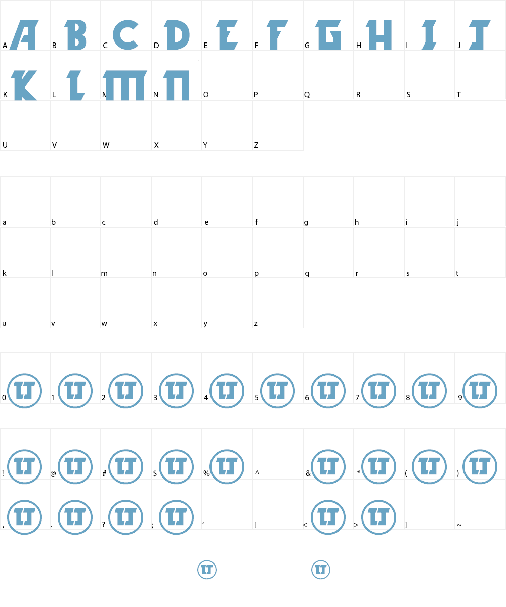 LJ-Design Studios Logo Font Character